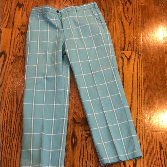izod plaid golf pants